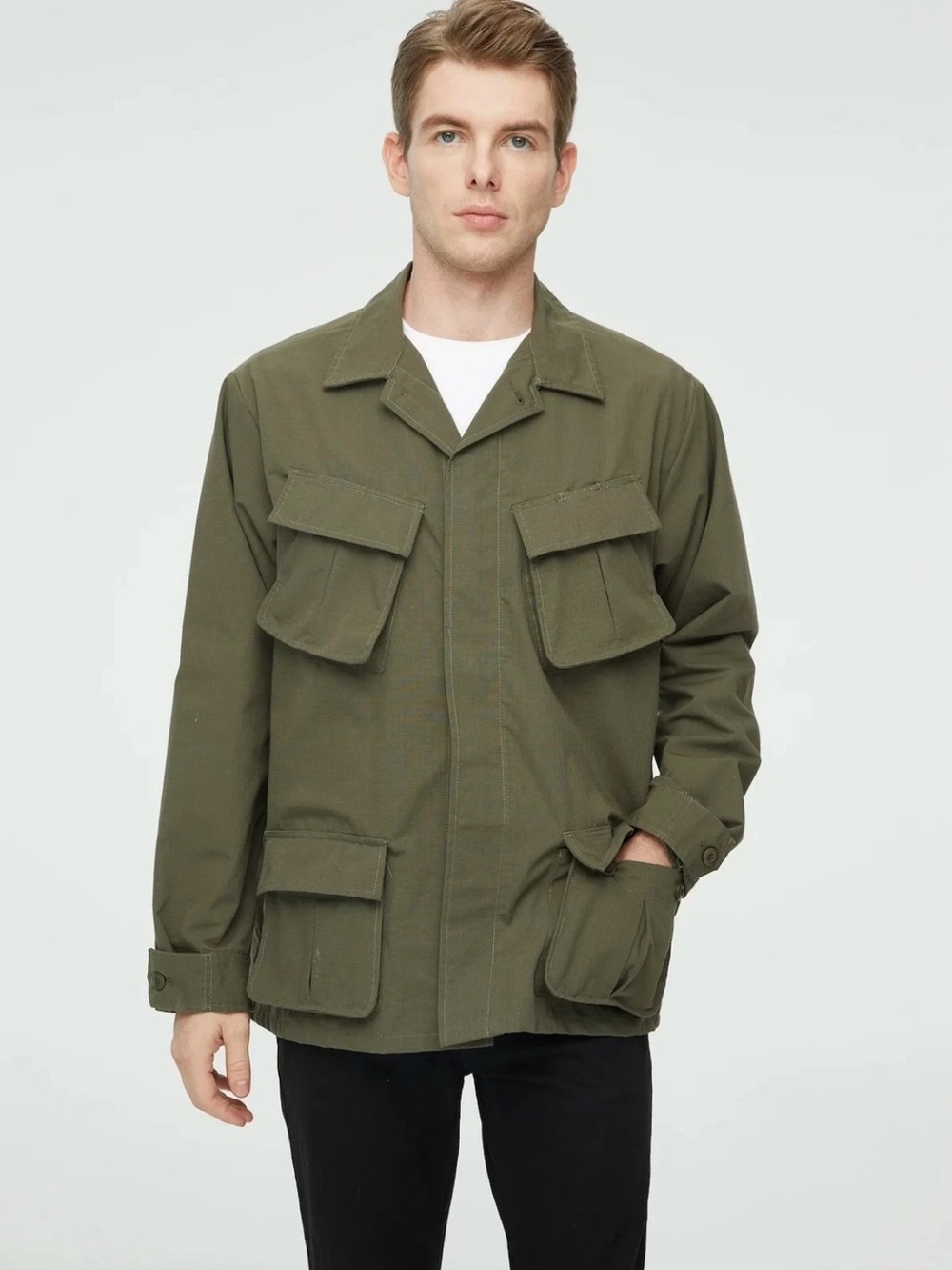 Vintage Styke Olive Green Military Field Jacket - Men's